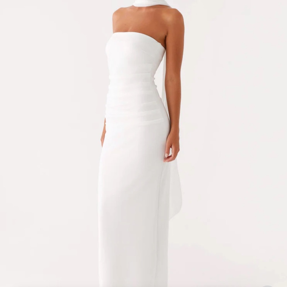 Peppermayo Strapless White Dress